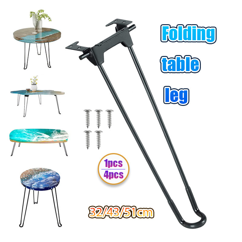 4pcs Kaki Meja Lipat Besi Engsel Legs Table Konsol Lipat Flexible Aksesories Untuk Meja Kecil 32/43/