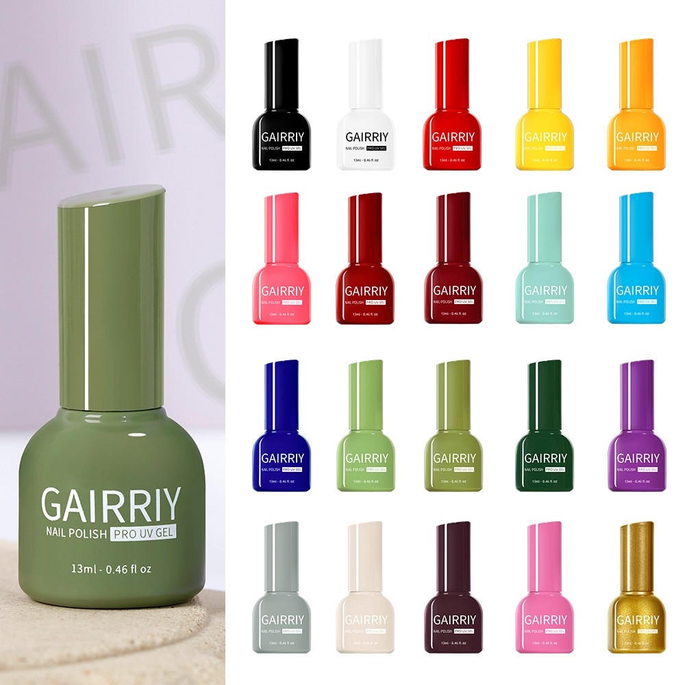 Milkymuse - [12 PCS] Gairriy UV Gel Nail Polish 13ML – 1 Set Kutek Gel Bisa Pilih Warna