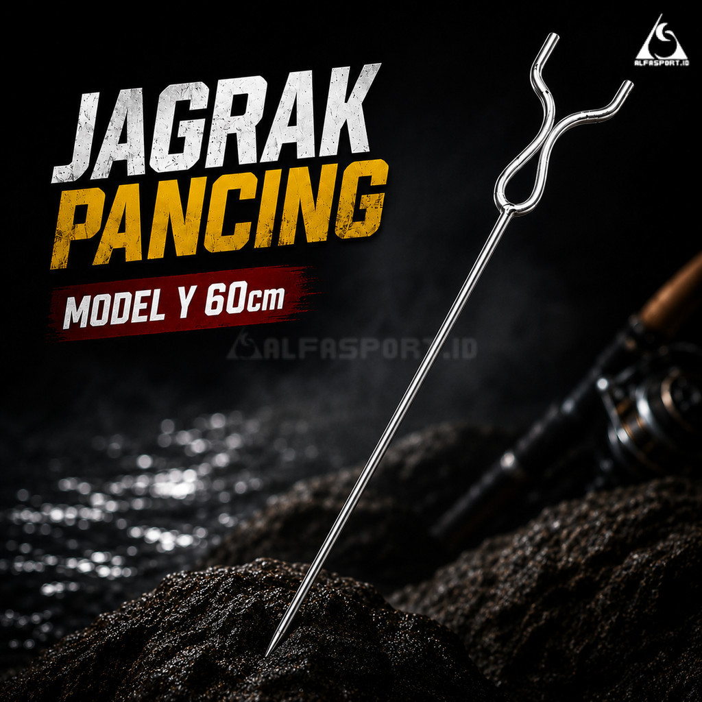 AlfaSport.Id Jagrak Pancing Mancing Kolam Cagak Joran Congkok Tanah Anti Bengkok Stainless Steel Gal