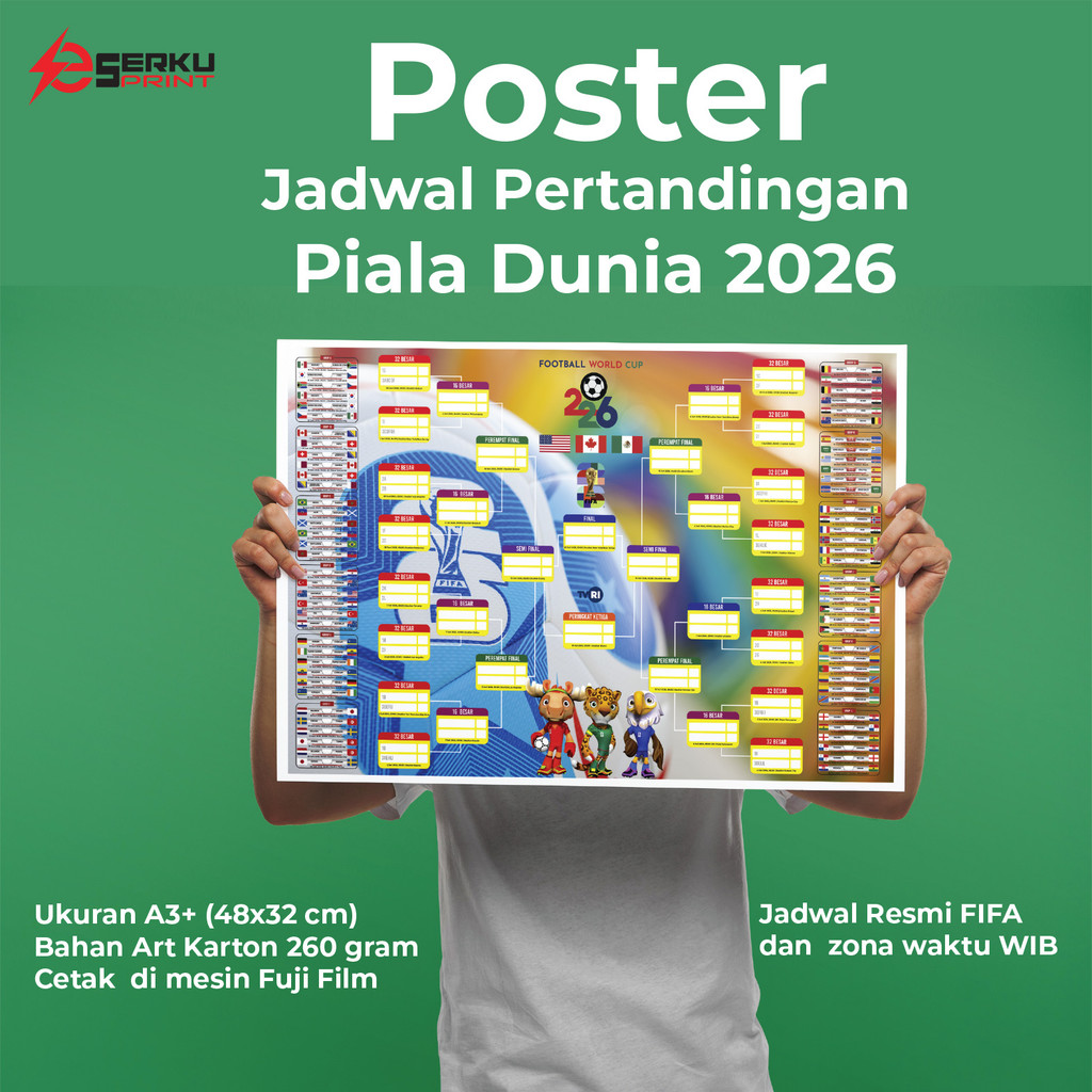Poster Jadwal Piala Dunia FIFA World Cup 2026