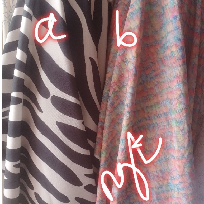 kain silk anti UV premium motif zebra
