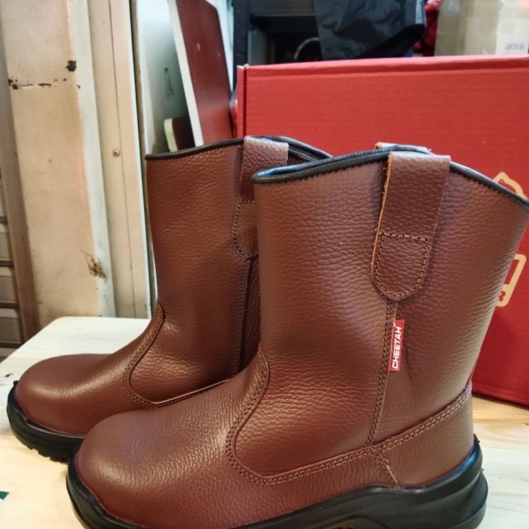 Sepatu Safety Cheetah 7288 Coklat / Safety Shoes Cheetah 7288C Ori