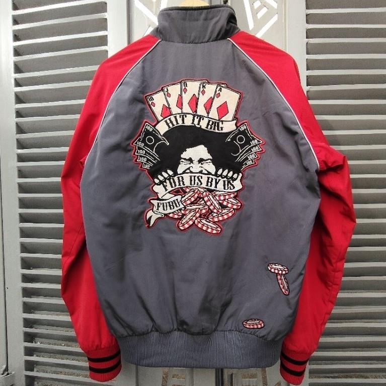 jaket FUBU tracktop varsity