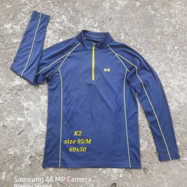 kaos baselayer k2 gunung outdoor hiking olahraga lari running sepeda