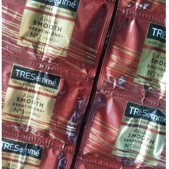 Shampoo Sachet TRESemmé 24 Pcs - Keratin Smooth, Rambut Halus & Kuat