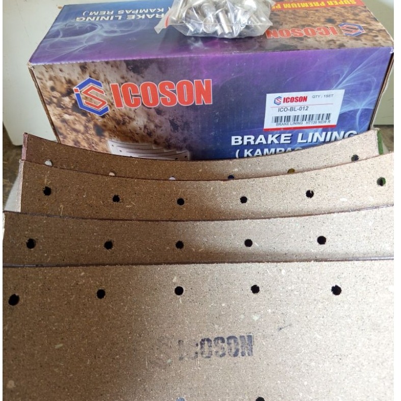 BRAKE LINING (DAUN KAMPAS REM) BELAKANG + RIVET TOYOTA 130 XPOWER ICOSON