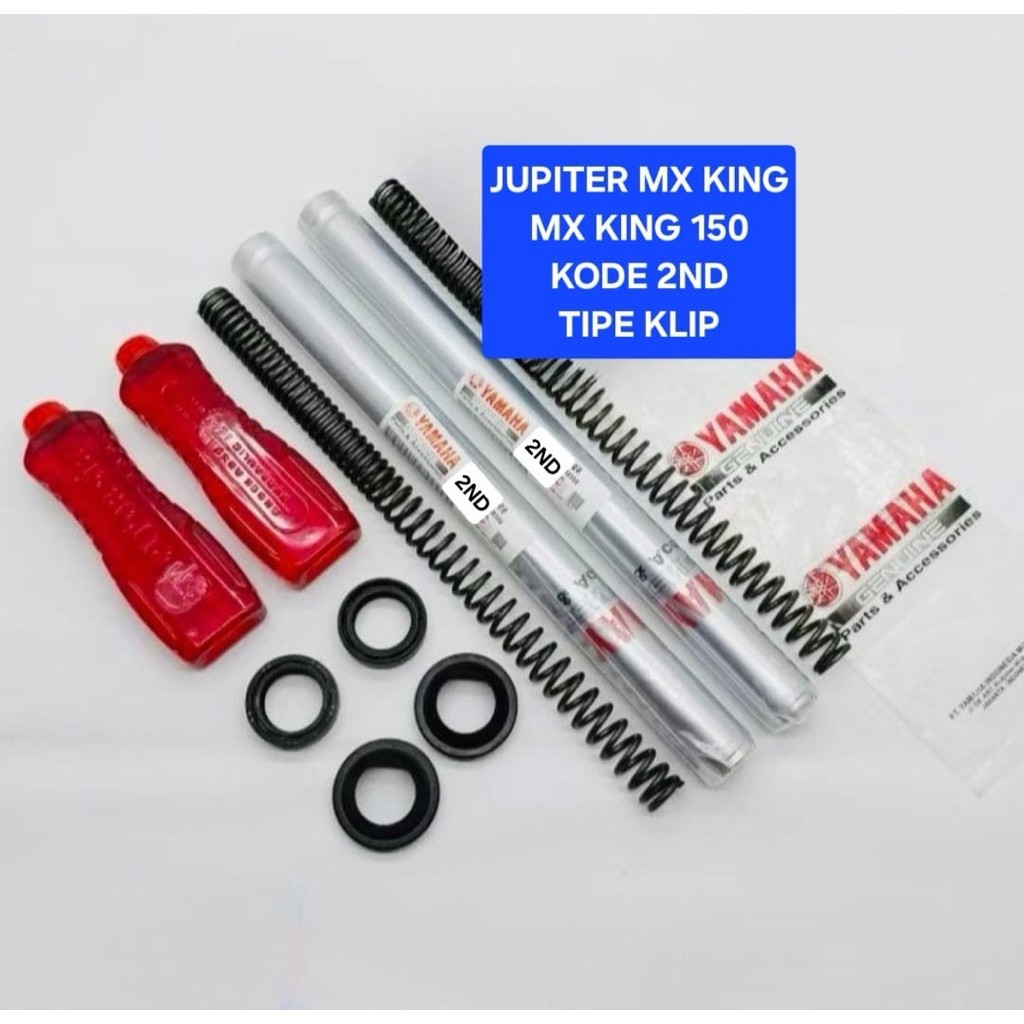 PAKET AS SHOCK SOK DEPAN JUPITER MX KING MX KING 150 2ND TIPE KLIP SET SEAL SHOCK SIL ABU OIL SHOCK 