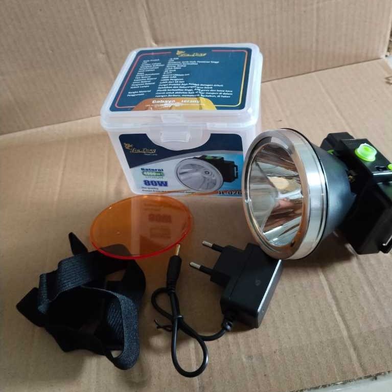 Senter Kepala Jinlong 80 Watt / Senter Emergency Kepala 80 Watt JL-026