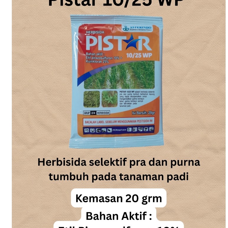 Herbisida Pistar 10/25 WP kemasan 25 grm - Pra dan Purna Tumbuh