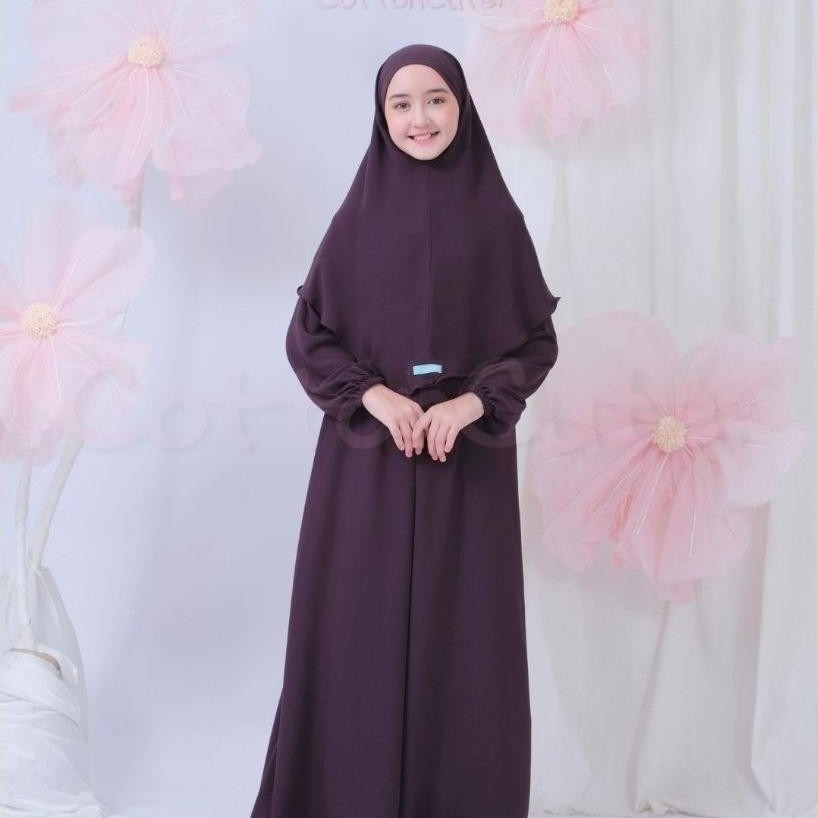 READY STOCK ZUNAIRA SYAR'I SETELAN GAMIS FRENCH KHIMAR UMROH MANASIK ANAK