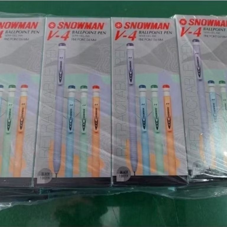 [PCS]PULPEN SNOWMAN V-4 HITAM / PULPEN SNOWMAN V4 / BALLPOINT SNOWMAN / PULPEN MURAH BERKUALITAS