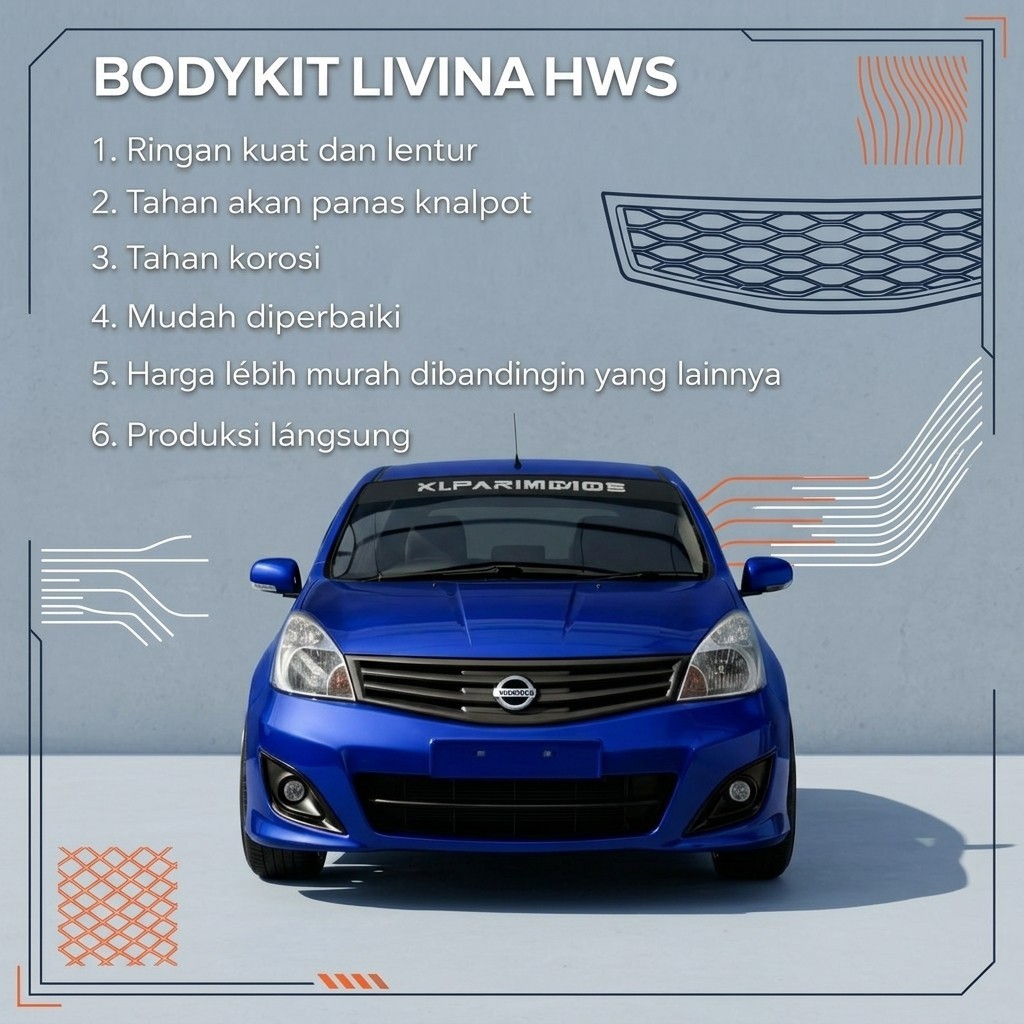 BODYKIT Bumper nissan grand livina HWS  2007-12  body kit LIVINA BODY KIT LIVINA