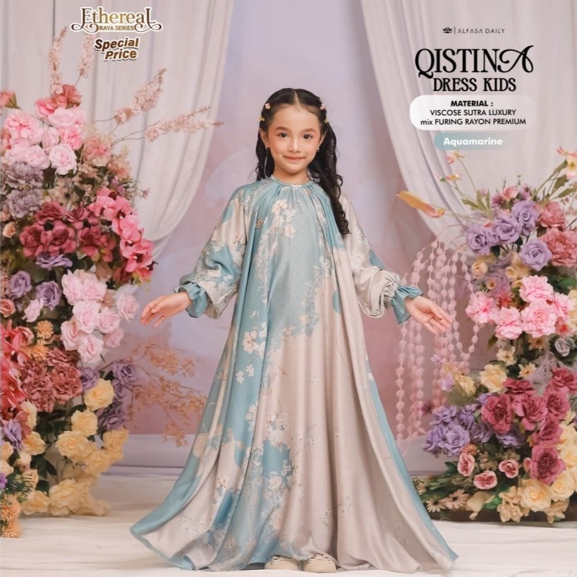 DRESS ANAK QISTINA DRESS LUXURY COLLECTION ETHEREAL RAYA SERIES - ALFASA DAILY