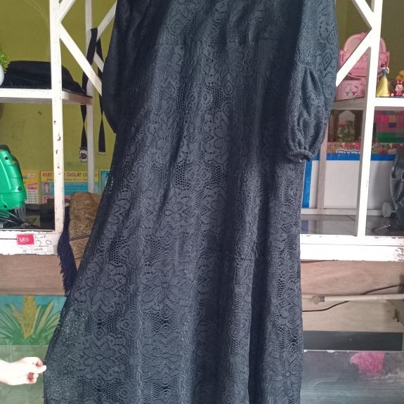 gamis hitam brokat