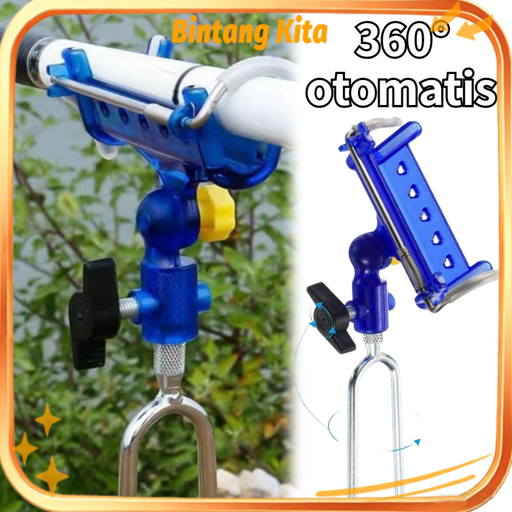 Bracket Dudukan Joran Pancing Adjustable 360 Derajat Bahan Stainless Steel/Cagak Joran Pancing