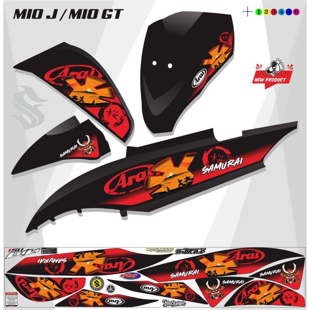 VARIASI MOTOR MIO J / VARIASI STICKER MIO J STRIPING POOLET MIO GT MIO J