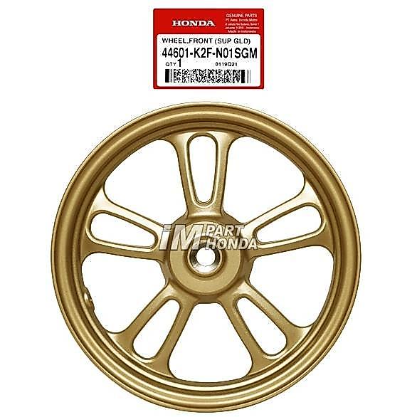 Original 44601-K2F-N01Sgm Velg Racing Depan Scoopy Esp K2F 2020 - 2024 Gold Kuning
