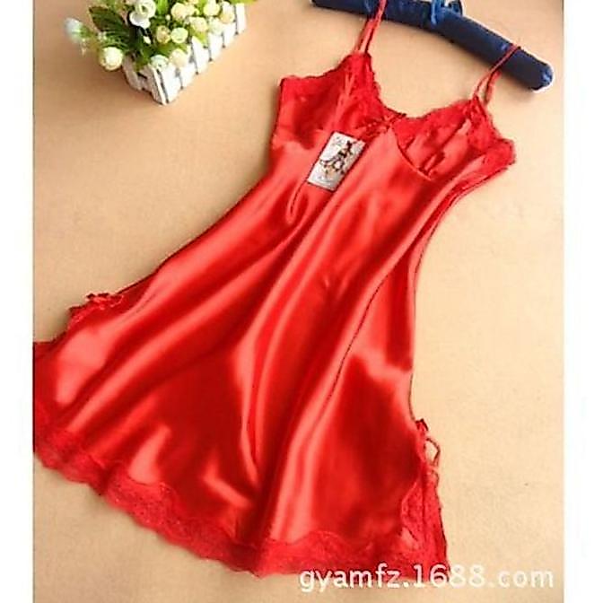 BAJU TIDUR DASTER WANITA BAHAN SATIN DASTER SATIN DRESS TIDUR 003