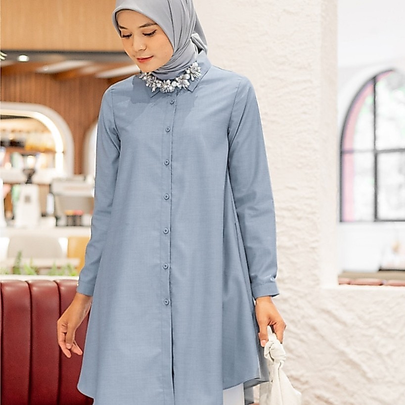 Zysku Xena Aubrey Shirt - 12 Warna Kemeja Basic Kantor Formal Wanita Lengan Panjang
