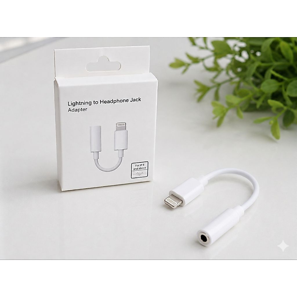 ADAPTOR LIGHTNING TO 3.5MM JACK IPHONE AUDIO CONVERTER AUX EARPHONE HEADSET iPhone 7 8 X XR 11 12