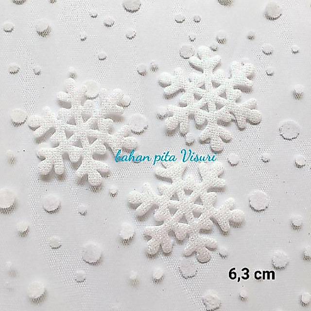 Aplikasi Snowflake Kain Plong per 6 biji
