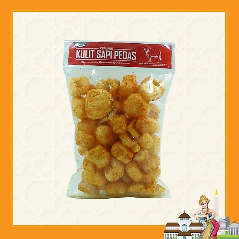 Kerupuk kulit sapi pedas/Kerupuk kulit pedas Snack zone
