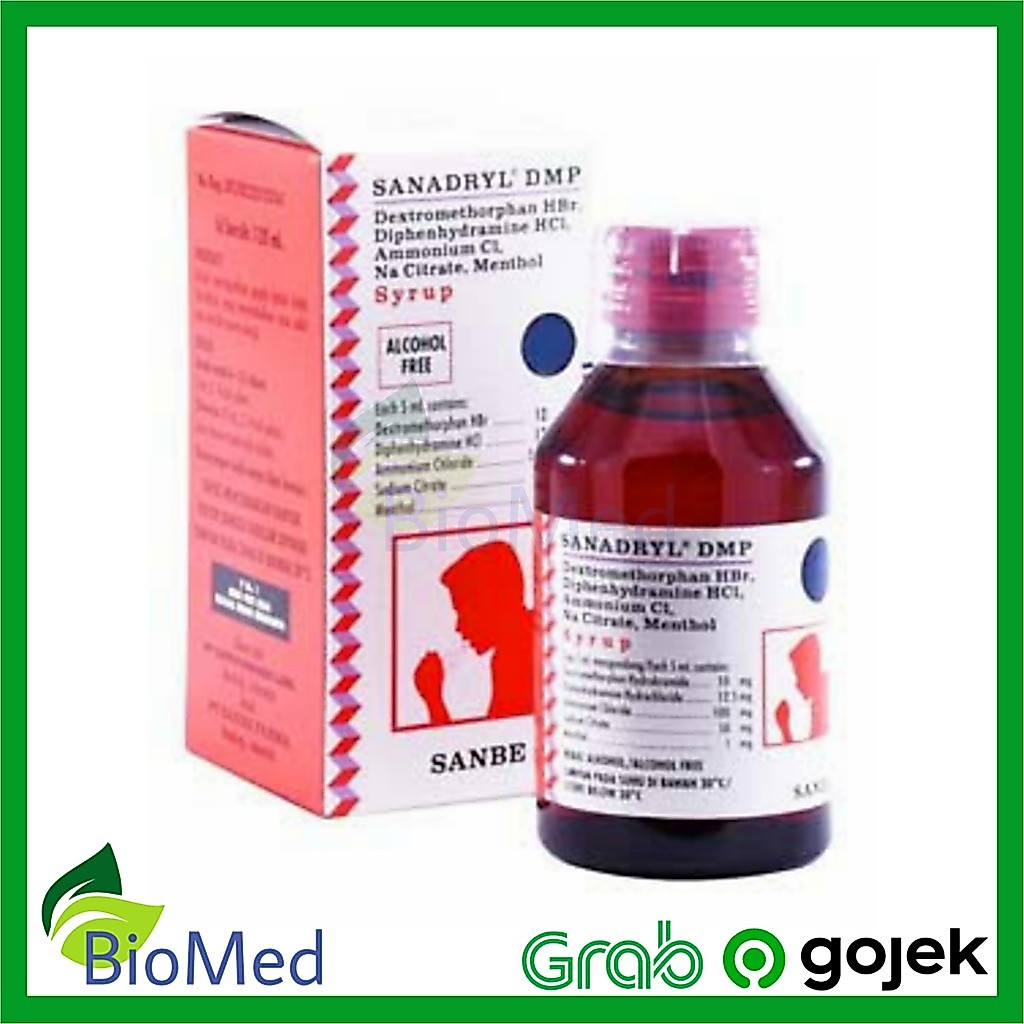 SANADRYL DMP Sirup 120 ml - Obat Batuk Kering