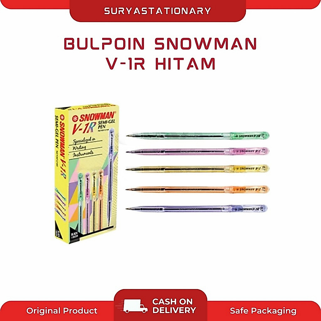 SNOWMAN BULPOIN V-1R (PAK) / Bolpoin Snowman V-1R / Pulpen Snowman
