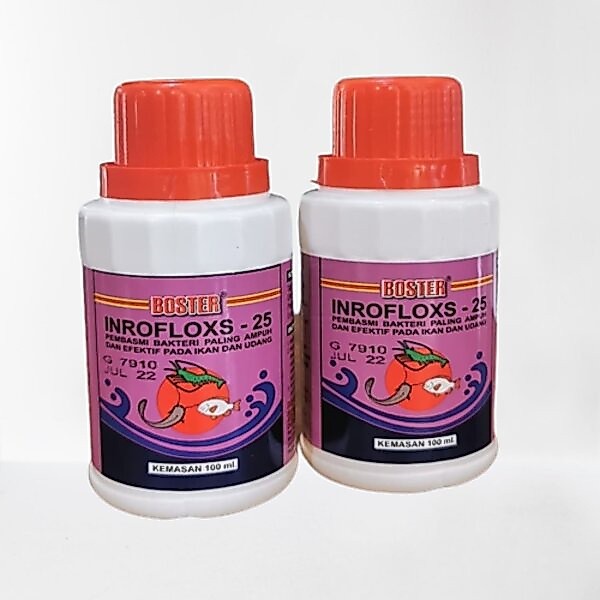 Inrofloxs 25% Obat Antibiotik Boster Bakteri Cair Ikan Lele Koi 100 ml
