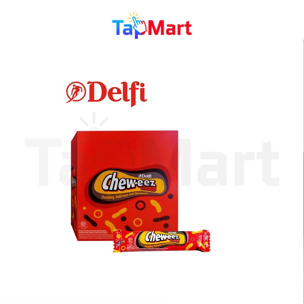 Tap Mart - Delfi Cheweez Chew -ezz Chewezz Long Choco Coklat Cokelat 20 pcs 10 gr BOX
