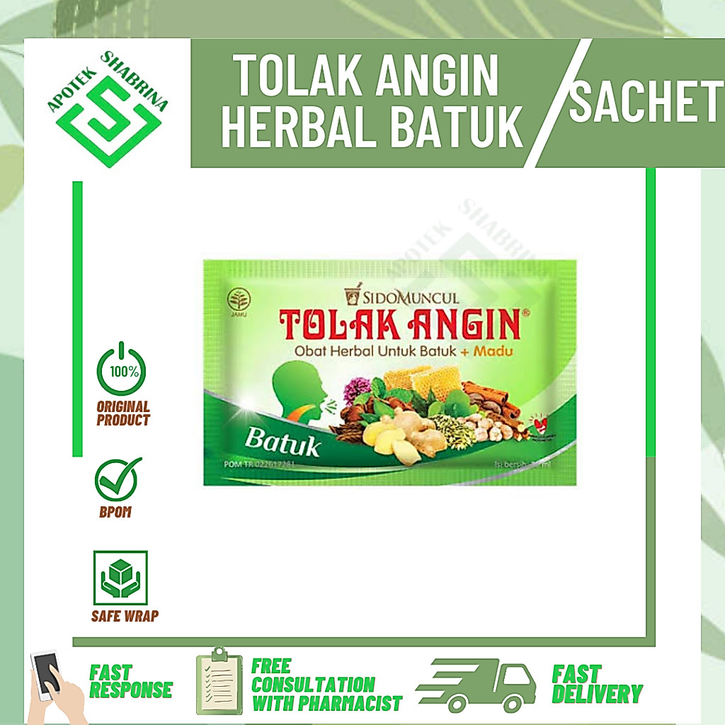 TOLAK ANGIN BATUK SACHET / MEREDAKAN BATUK / TOLAK ANGIN HERBAL
