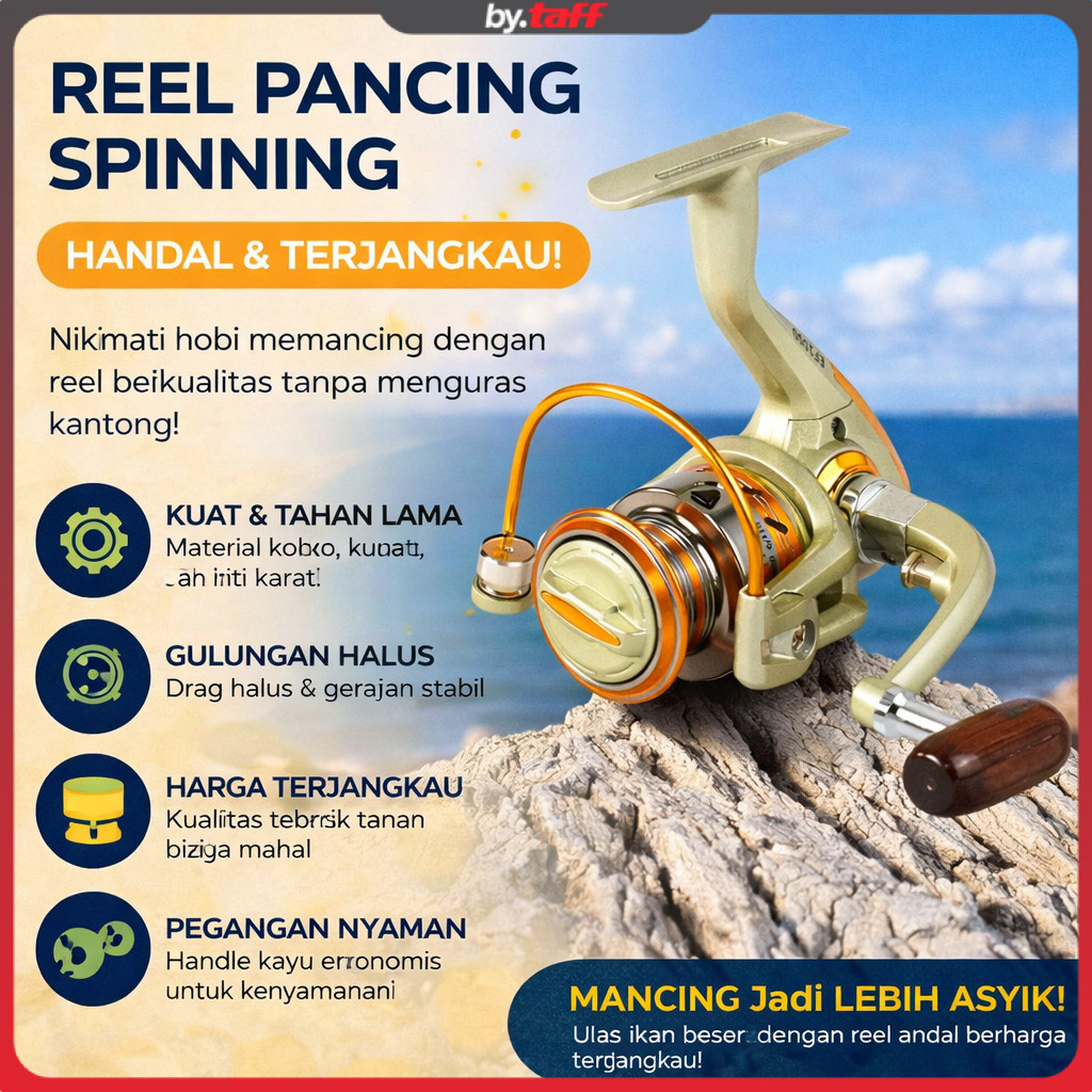 YUMOSHI REELSKING Reel Pancing Spinning Fishing Reel 5.5:1 1000 - EF1000