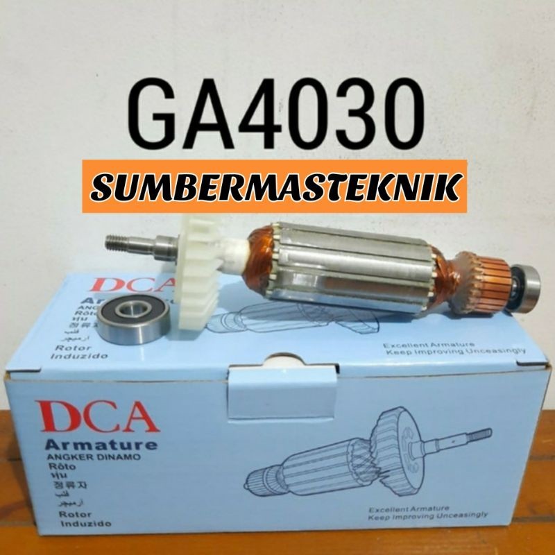 SEMAGOOL DCA ARMATURE UNTUK MAKITA GA4030 GA4034 ANGKER ROTOR UNTUK MESIN GERINDA MAKITA GA 4030 GA 