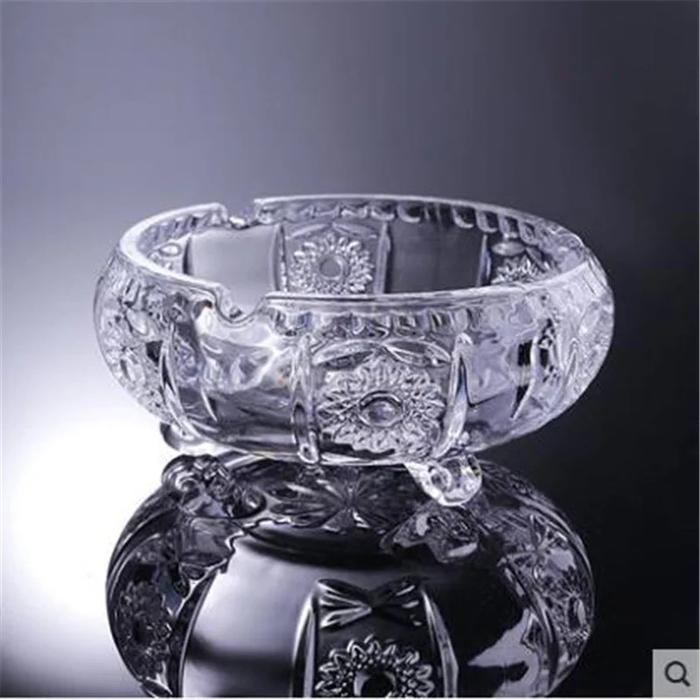Luxury Vintage Crystal Ashtray / Asbak Kaca Kristal Mewah Gold - Putih