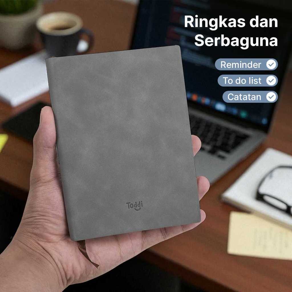 Toddi Notebook Jurnal A6 Mini 160 Halaman Cover PU Leather Premium - CW-32
