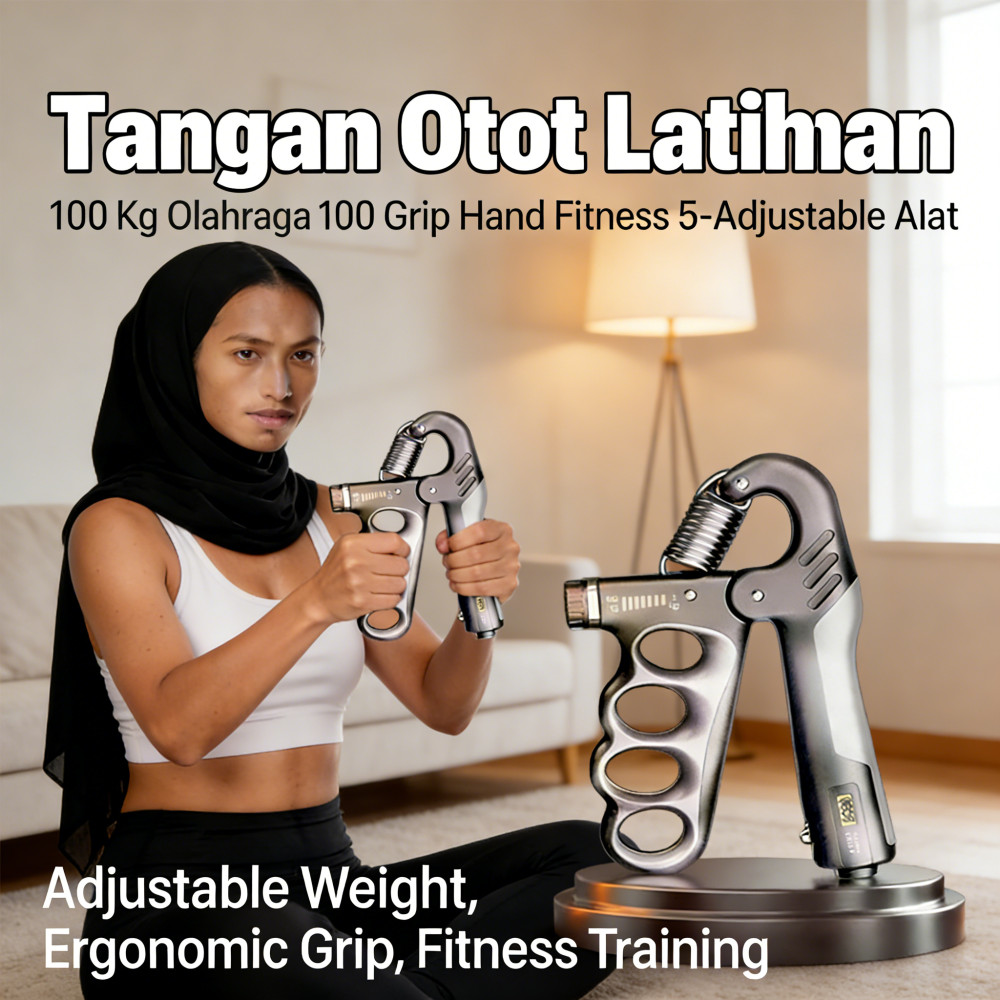 Tangan Fitness Alat Otot 100 Kg Latihan 5 Kg Hand Grip Olahraga