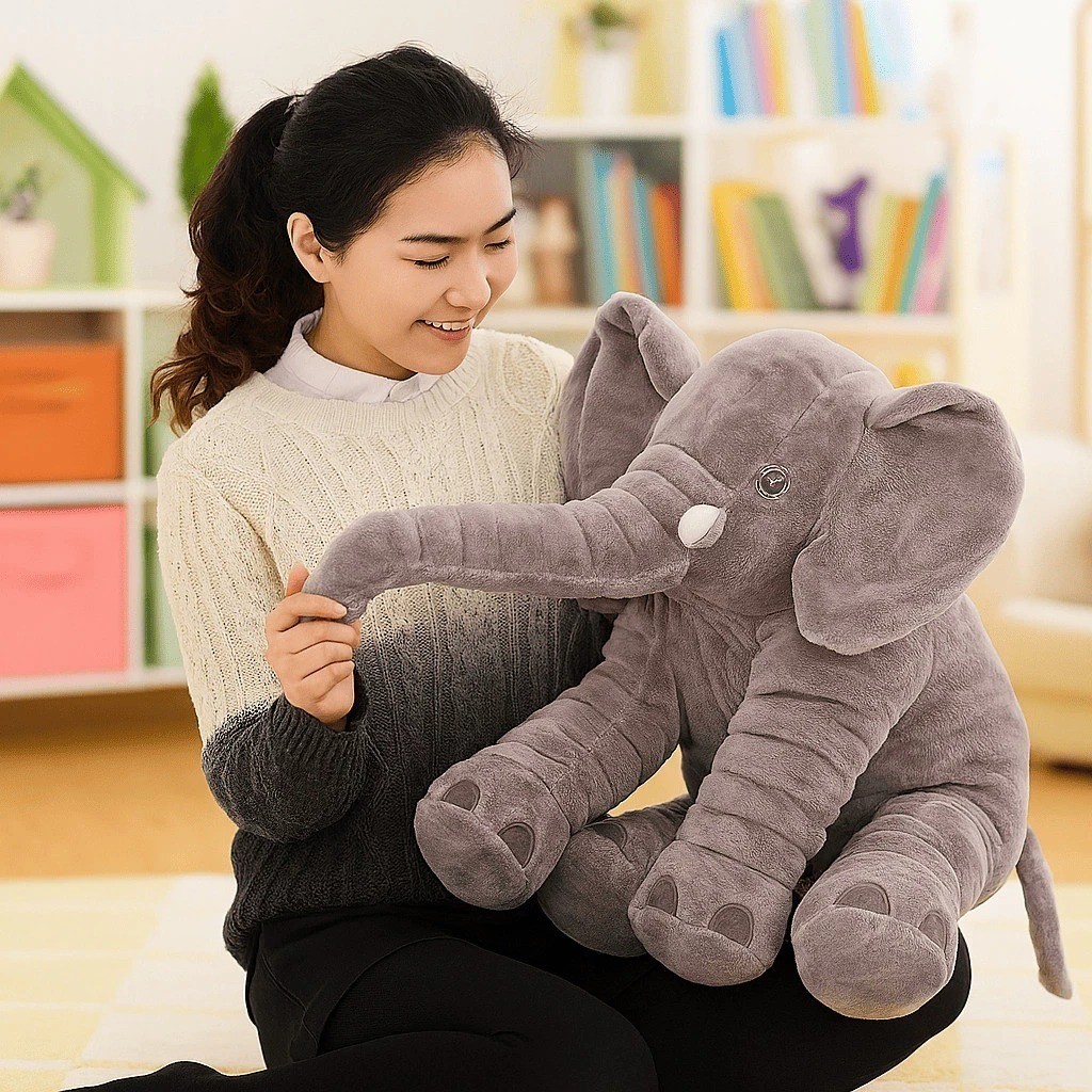 IKEA GAJAH JATTESTOR Boneka, Gajah/abu-abu JA3310 knskn0048
