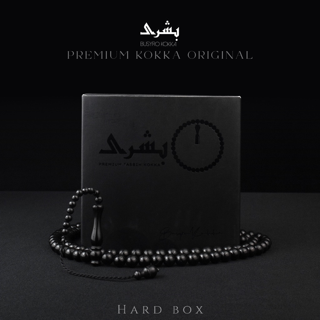 PREMIUM BLACK KOKKA  Tasbih Kokka Bulat 8mm Asli 100% Butiran 99