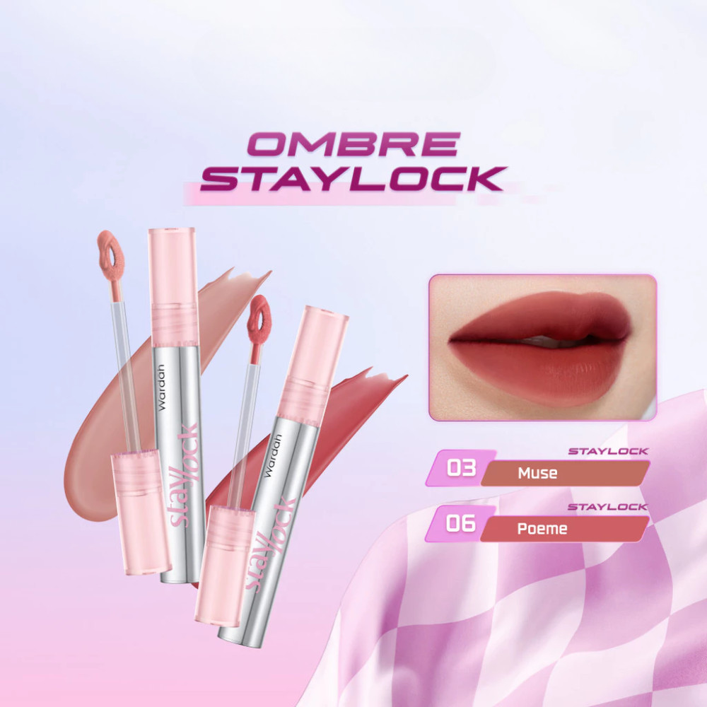 Ombre Wardah Staylock Lip Matte - Long lasting Lip Cream