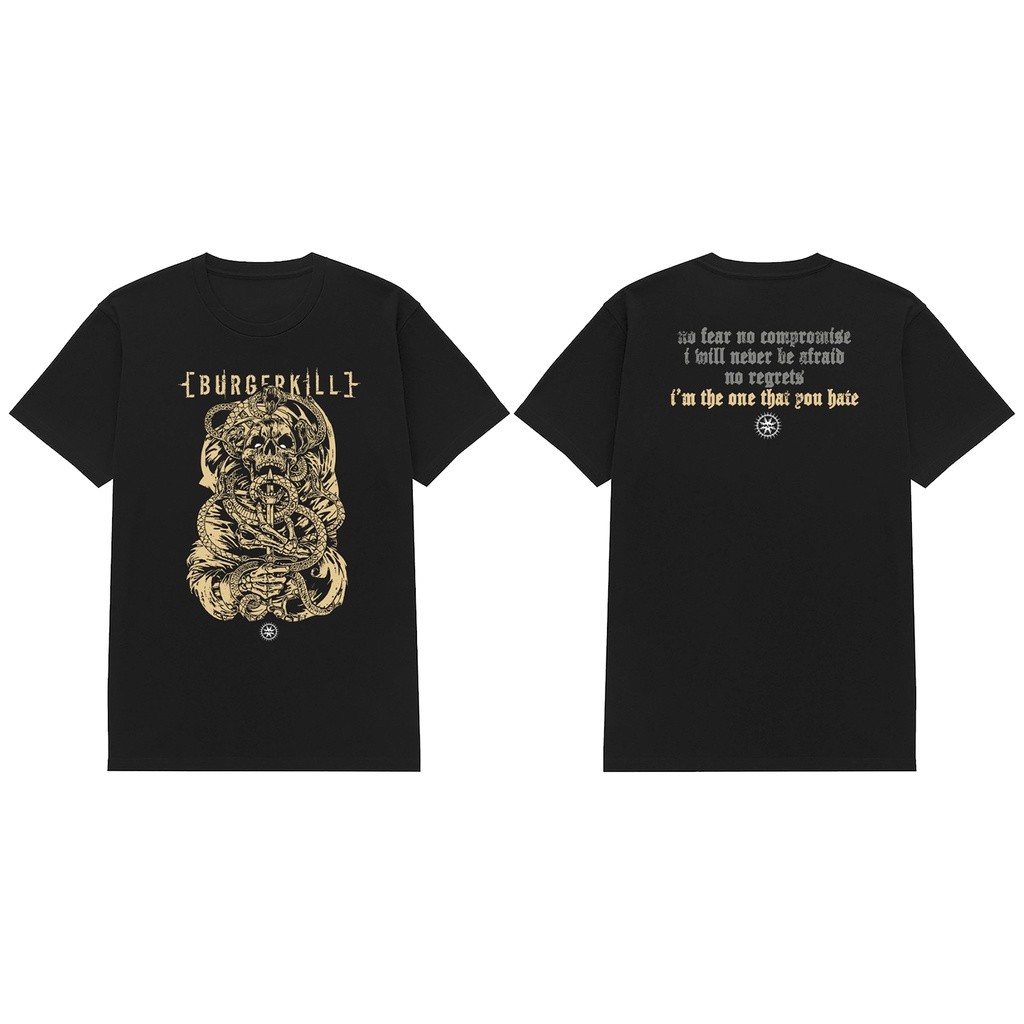 Black ID T-shirt Band Burgerkill - Snake Original