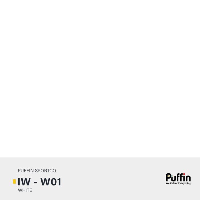 Cat lapangan waterbased Puffin Sportco - White, 5 Kg