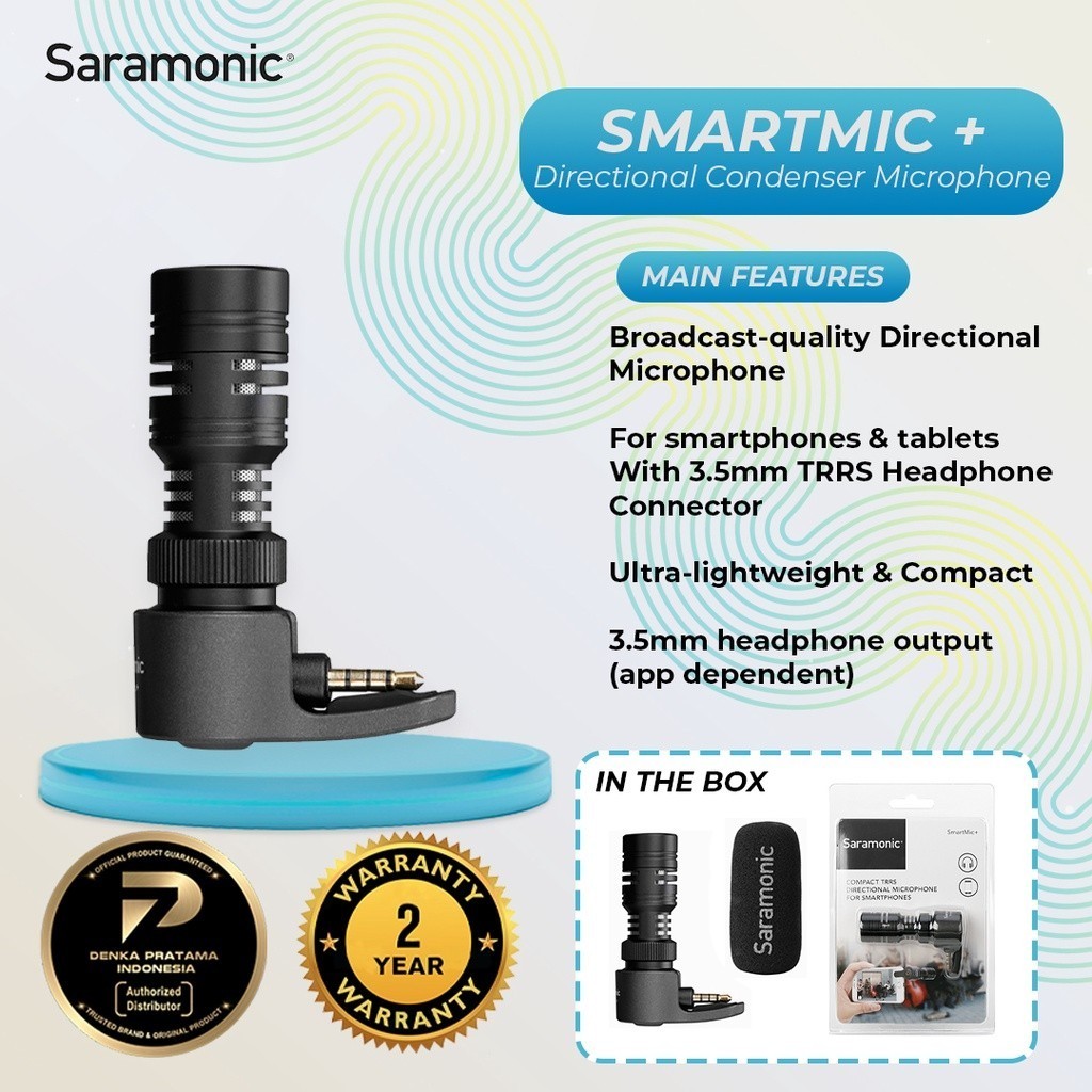 SARAMONIC Microphone SmartMic Plus Directional Condensor Mic SARAMONIC