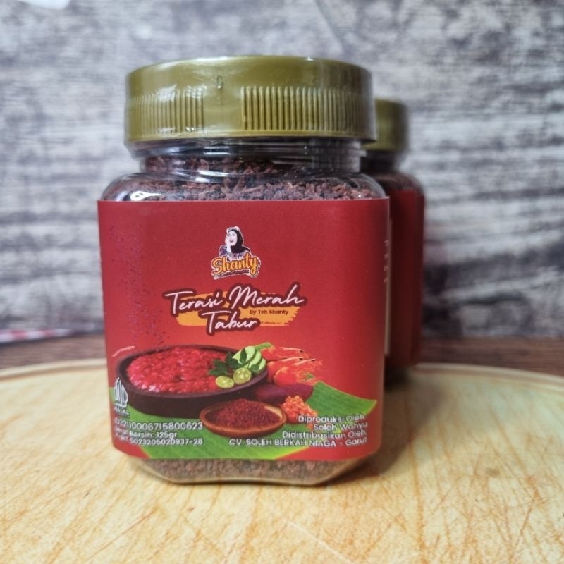 Terasi Merah Tabur Teh Shanty Trasi Kampung Kemasan Botol Khas Garut