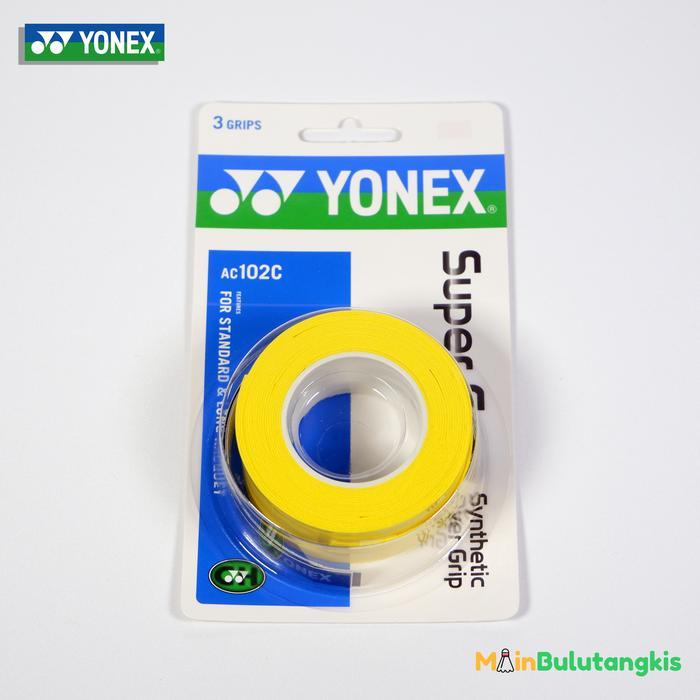 Grip Raket Badminton / Grip YonexSP AC 102 EX 3 Super Grip Original - Kuning