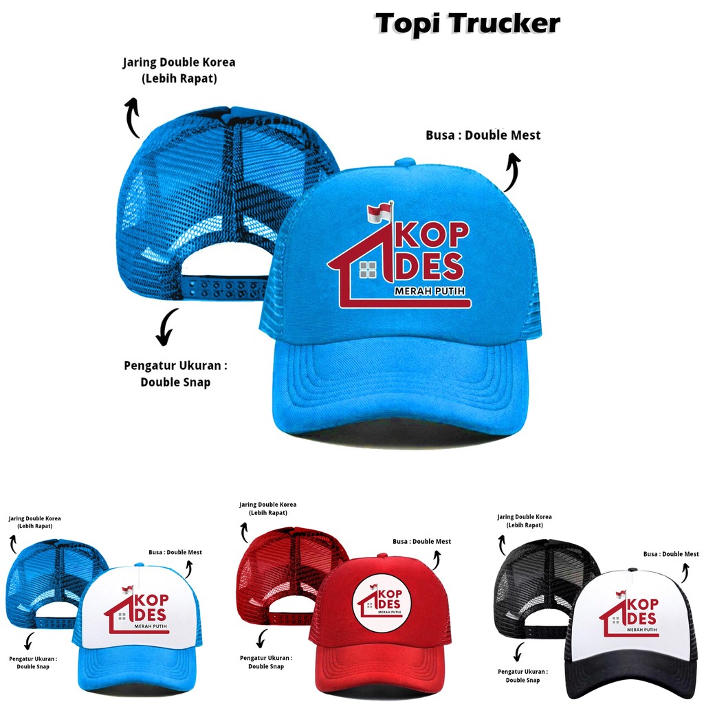 TOPI KOPDES KOPERASI DESA MERAH PUTIH PRIA DAN WANITA