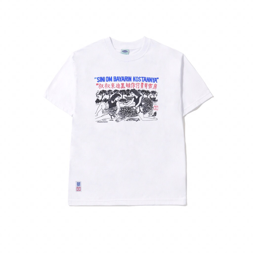 HOT Kamengski x Seni Kanji - Buaya Short Tee Kaos Pria dan Wanita