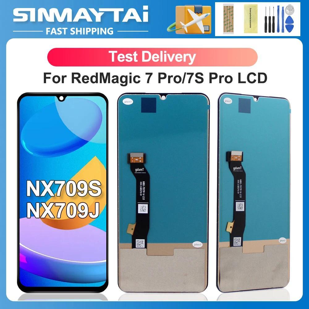 For ZTE nubia RedMagic 7 Pro 7S Pro Tested LCD splay Tou Screen gitizer Assembly Replacement For Red