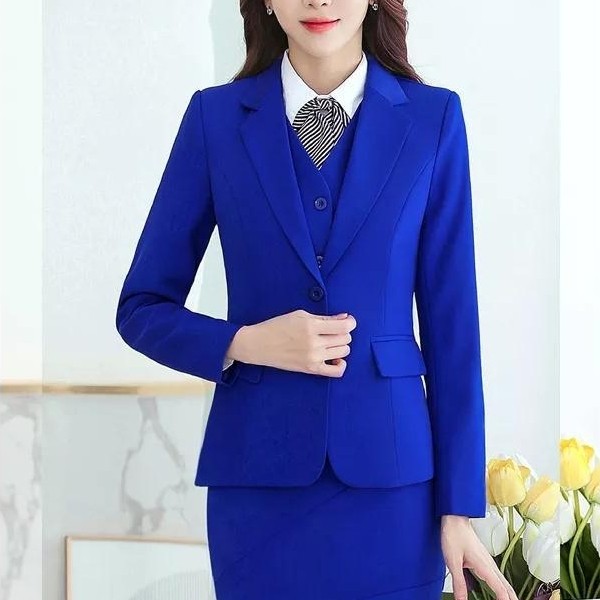 PREMIUM BLAZER FORMAL WANITA BIRU BCA/ BIRU ELEKTRIK/ BIRU BENHUR