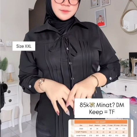 kemeja slimfit wanita