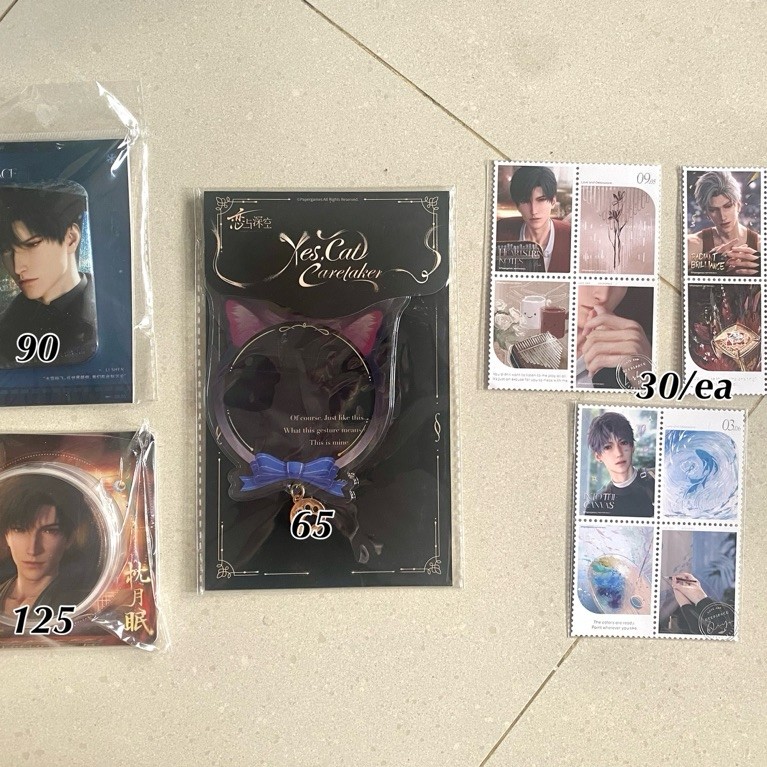 Official Merchandise Love and Deepspace Zayne Meow Sylus Rafayel Badge Sticker